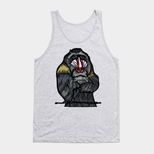 Painted Mandrill (transparent) Tank Top